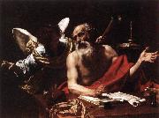 Simon Vouet St Jerome and the Angel oil